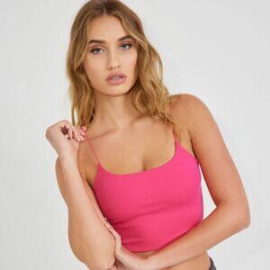 Vibrant Pink Garage Eva Cropped Cami Top - Only Worn Once!